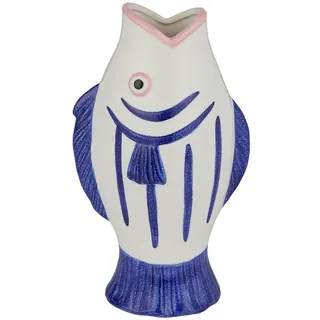 Butlers Vase Bacalhau Fisch 15cm , Blau , Keramik , 15 cm , Dekoration, Vasen, Keramikvasen