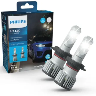 Philips Ultinon Pro6000 Boost gen2 H7-LED, Scheinwerferlampe mit Straßenzulassung*, +450% helleres Licht**