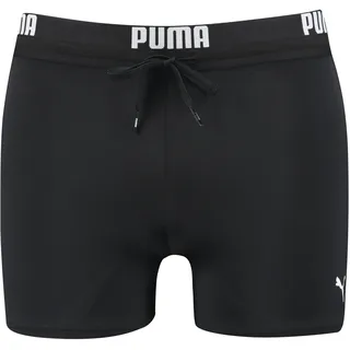Badehose PUMA "PUMA SWIM MEN LOGO TRUNKS", Herren, Gr. XXL, N-Gr, schwarz, Web, Obermaterial: 80% Polyamid, 20% Elasthan, Badehosen Badehose, elastischer Logobund mit integriertem Kordelzug