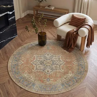 Kokia Vintage Runder 120 cm Terrakotta Waschbar fürs Kinderzimmer