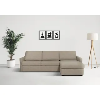 Home Affaire »GOLDPOINT Ecksofa 264 cm, Liegefläche (140/200cm), L-Form,« Bettfunktion, Bonell-Federkernmatratze und Dauerschläfer-Funktion,