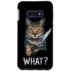 Hülle für Galaxy S10e Halloween Katze Messer Design Witzige Tier Katzen