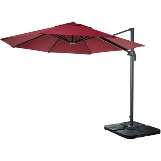 MCW Ampelschirm Ø 300 cm Bordeaux