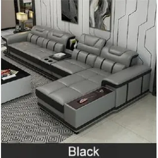 Wohnlandschaft Ecksofa L-form Eck Polstersofa Sitz Design Couch Sofas Kunstleder - Weiß