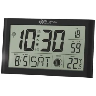 Miraval digitale LCD Tischfunkuhr schwarz