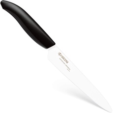 KYOCERA - GEN Series -Tomatenmesser mit Hochleistungs-Keramikklinge | extrem scharf | ultraleicht | hohe Bruchfestigkeit | handgeschliffen. Klingenlänge: 12.5 cm, Schwarz, 23,7 x 2,6 x 1,7 cm