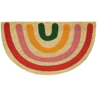 Fisura - Eingangsmatte Eingangshalle Regenbogen mit Rutschfester PVC-Rückseite. Originelle Fußmatte für draußen. Handbemalt. Maße:70 Zentimeter x 40 Zentimeter.