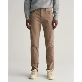 Gant für Herren. 1000262 Slim Fit Jeans Wüstenbraun (42/34), Lässig, Baumwolle, Nachhaltig