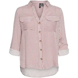 VERO MODA Damen Vmbumpy New Noos L/S Shirt Bluse, Snow White 2, M EU