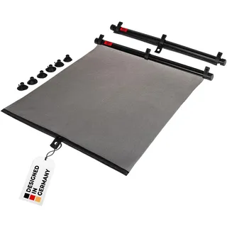 HEYNER® Sonnenrollo für Auto-Fenster, 2Stk. 45x55cm, mit Einrollfunktion | Sonnenschutz mit UV-Schutz, inkl. Saugnäpfe, Einhand-Einrollfunktion, für Auto & Lkw