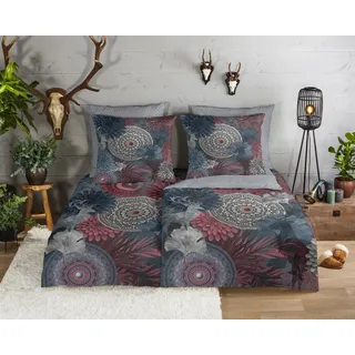 HIP Bettwäsche, Flanell, Bettwäsche Makenna grey 155x220 cm + 80x80 cm)