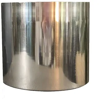 Leaf Blumentopf aus Metall, Blätterdesign, 20 x 18 cm, silberfarben gebürstet, Silber, 20 x 18cm