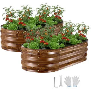Vevor Hochbeet Metall 120 x 60 x 30 cm Rost