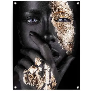 Poster REINDERS "Goldene Hand", gold (farbe bild(er): goldfarben), B:60cm H:80cm T:0,1cm, Leinwand, Bilder, Poster