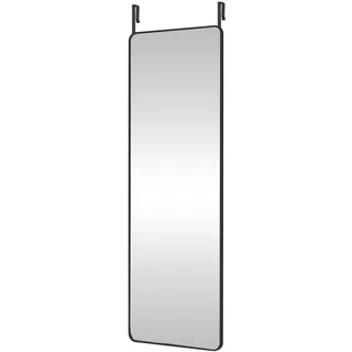 Boxxx Wandspiegel , Schwarz , Metall, Glas , rechteckig , 40x120x5 cm , senkrecht montierbar, Ganzkörperspiegel , Garderobe, Garderobenspiegel