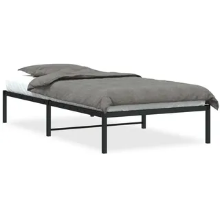 vidaXL Bettgestell Metall Schwarz 100x200 cm - Schwarz