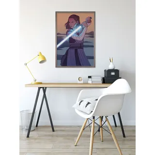 Wandbild KOMAR "Star Wars Rey Skywalker", bunt (farbe bild(er): bunt), Disney, 1 Stk., Vlies, Bilder, Wandbild, 50 x 70 cm (Breite x Höhe) - Kinderzimmer, Dekoration