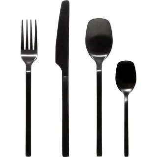 Besteck-Set aus Edelstahl MODERN, 24-teilig - Schwarz