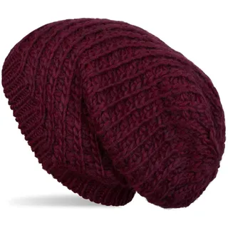 Stylebreaker Grobstrick Beanie Mütze rot