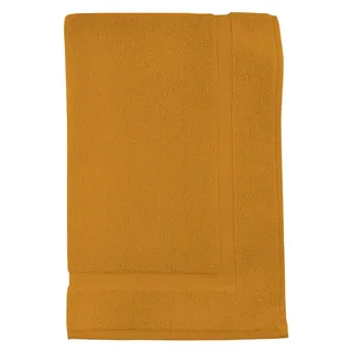 Soleil d'ocre, Lageine Teppich de Bad, Baumwolle, Senfgelb, 50x80 cm