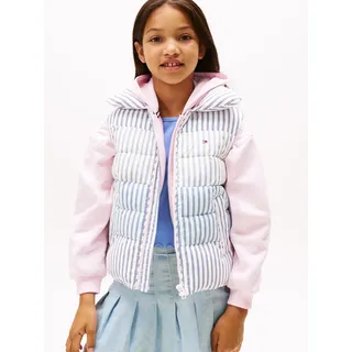 Tommy Hilfiger Steppweste "MIX STRIPE VEST" für Kinder bis 16 Jahre, cooles Streifen-Design, light pink multistripes