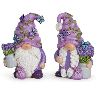 Hodao Lavendel-Traum-Zwerg-Set, violetter Duft, Wunderland, Reise, Frühling, schwedische Tomte, Elfe, Zwergfiguren, Sommer, Zwerg, Innenbereich, Heimdekoration, Geschenk (Lavendel)
