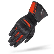 SHIMA STX Motorrad Handschuhe Herren Leder Lange Sommer Motorradhandschuhe Schutz Touchscreen Touren Lederhandschuhe Motorcycle Belüftet Verstärkt Scheibenwischer (Männer, Rot, XL)