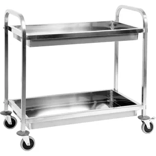 Servierwagen, Küchenwagen, Abräumwagen 2 Böden 950x500x950mm Edelstahl