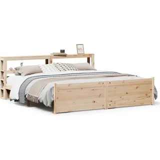 vidaXL Bettgestell mit Kopfteil ohne Matratze 180x200 cm - Braun