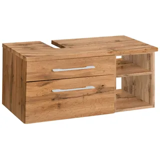 WELLTIME Waschbeckenunterschrank Davos 90 x 41 cm Braun
