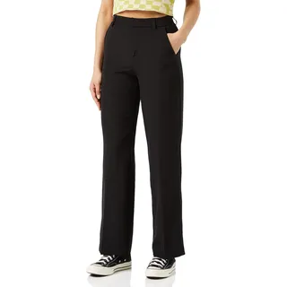 ONLY Damen Onlberry Hw Wide Pant TLR Hose, Black, 42/32