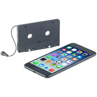 auvisio Kassettenadapter: Kabelloser Kassetten-Musik-Adapter, Bluetooth 5.0, Freisprech-Funktion (Kassettenadapter, Bluetooth, Cassette, Kfz Freisprechanlagen)