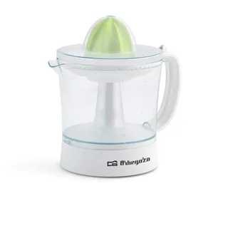 Orbegozo EP 2210 - Elektrische Orangensaftpresse, zwei Kegel für verschiedene Orangengrößen, entnehmbarer Behälter von 1 Liter, in beide Richtung drehbar, Einstellungsmöglichkeit für Fruchtfleisch