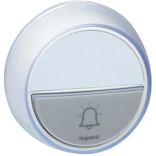 Legrand LEGRAND, Komfort Funktaster mit LED-Leuchtsignal zur Erweiterung des Komfort und Premium Funkklingel-Sets, Schutzart IP44, 094278