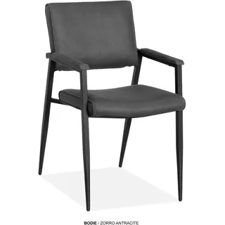 omg design Esszimmerstuhl Bodie Polyester anthrazit 2er Set