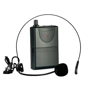 Ibiza - PORTUHF-HEAD2 - Headset mit Taschensender UHF 865 MHz - Batteriebetrieben - Drahtlos - Große Reichweite - Mikro-Kopfbügel