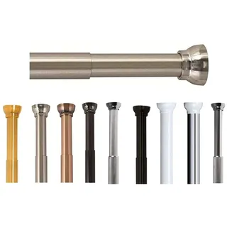 Spirella Teleskopstange Kreta | Duschvorhangstange ohne Bohren | Spannstange, durch Drehen verstellbar, sicherer Halt | als Duschstange, Kleiderstange | Silber matt 75-125 cm, Aluminium, Gray