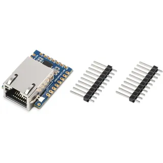 Waveshare TTL UART to Ethernet Mini Module, Immersion Gold Design, Low Power Consumption, Support TCP/UDP Communication, Modbus Gateway, NTP Protocol, for Industrial/Internet of Things/Security, etc