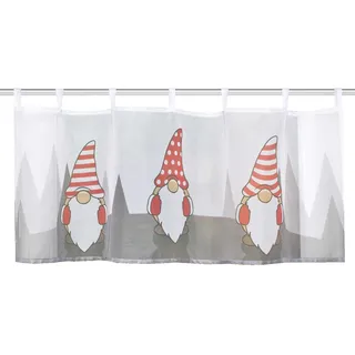 HOME WOHNIDEEN IMPALO Scheibengardine Schlaufen 120 x 45 cm Rot 1 Stk.