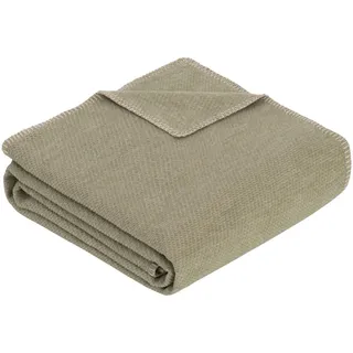 Bio:Vio Wohndecke , Grün , Textil , Uni , 140x200 cm , Textiles Vertrauen - Oeko-Tex®, Gots, Made in Germany, Oeko-Tex® Made IN Green , Kettelrand, pflegeleicht, atmungsaktiv , Heimtextilien, Wohntextilien, Decken, Kuscheldecken