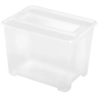 8x TEX Box 21L 38x28x27cm Transparent Deckel Aufbewahrung Spielzeugkisten Klar