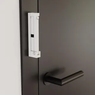 Scheffinger Türsicherung V77, robuste Konstruktion, maximaler Widerstand, zuverlässiger Schutz gegen Einbruch in Signalweiss