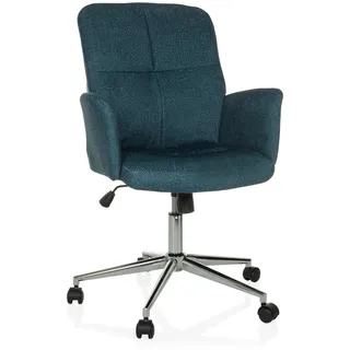 hjh OFFICE Moderner Home-Office Stuhl SOLAO 400 Schreibtischstuhl Drehstuhl mit Rollen, Wippfunktion, höhenverstellbar, gepolstert, Petrol