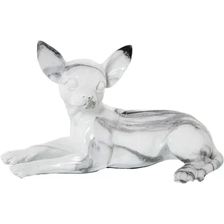 Deko-Figur Alexandra House Living Kunststoff Hund 17 x 28 x 18 cm Marmor