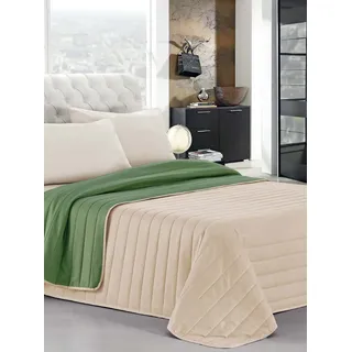 Italian Bed Linen Estivo Einzelbett, Holz, Verde/Nocciola, 170 x 270 cm