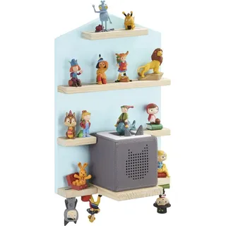 Hama passend für passend für Tonie-Regal Haus Holzregal für 32 Tonie-Figuren, blau - Blau