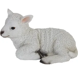 Deko Gartenfigur Lamm liegend 18 cm