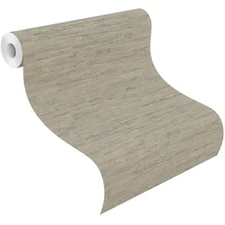 Rasch Textil Vliestapete mit Holzoptik Curiosity 10 m x 0,45 m braun 537031
