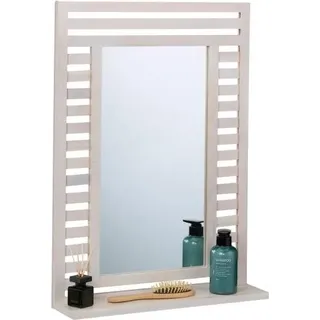 Badezimmerspiegel mit Ablage in Weiß Vintage - Weiß