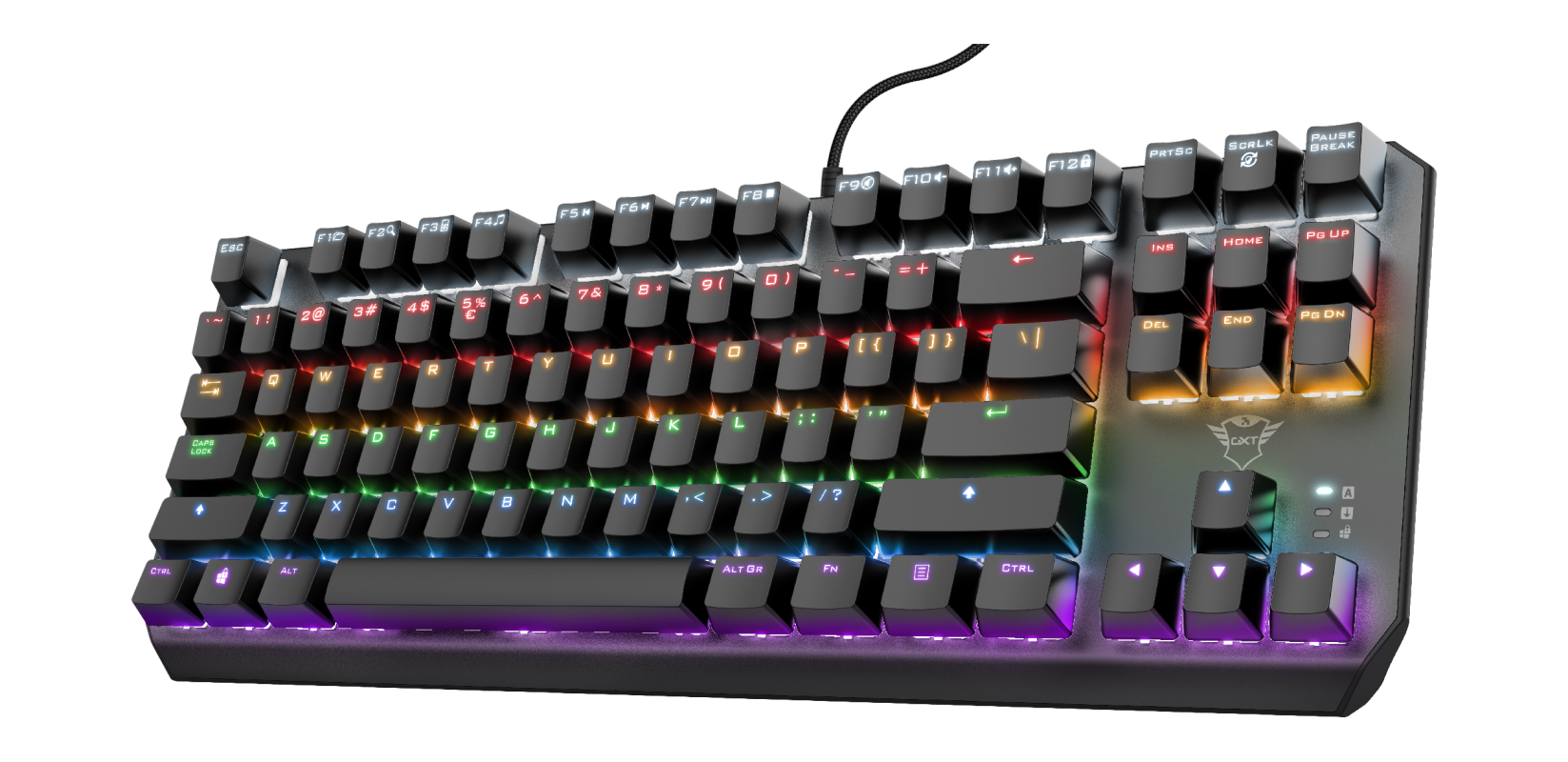 Bild von Gaming GXT 834 Callaz TKL, LEDs RGB, Gaote Outemu RED, USB, DE (24405)